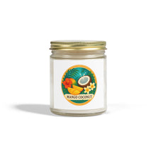 Load image into Gallery viewer, Tropical Scented Candles - Mango Coconut, Relaxing Home Decor, Gifts for Her, Aromatherapy Candles, Eco-Friendly Wax