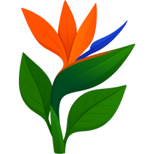 Load image into Gallery viewer, Orange Bird of Paradise Bubble-free stickers