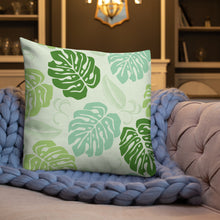 Load image into Gallery viewer, Monstera Pattern Premium Pillow