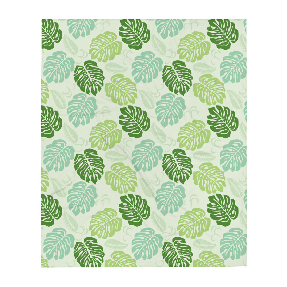 Monstera Throw Blanket – Hawaii Guide