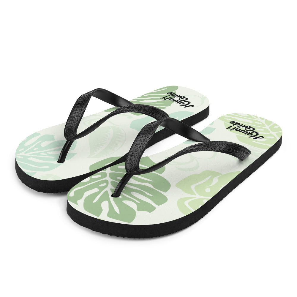 HawaiiGuide Monstera Branded Flip-Flops – Hawaii Guide