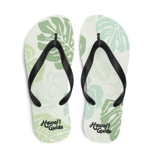 Load image into Gallery viewer, HawaiiGuide Monstera Branded Flip-Flops
